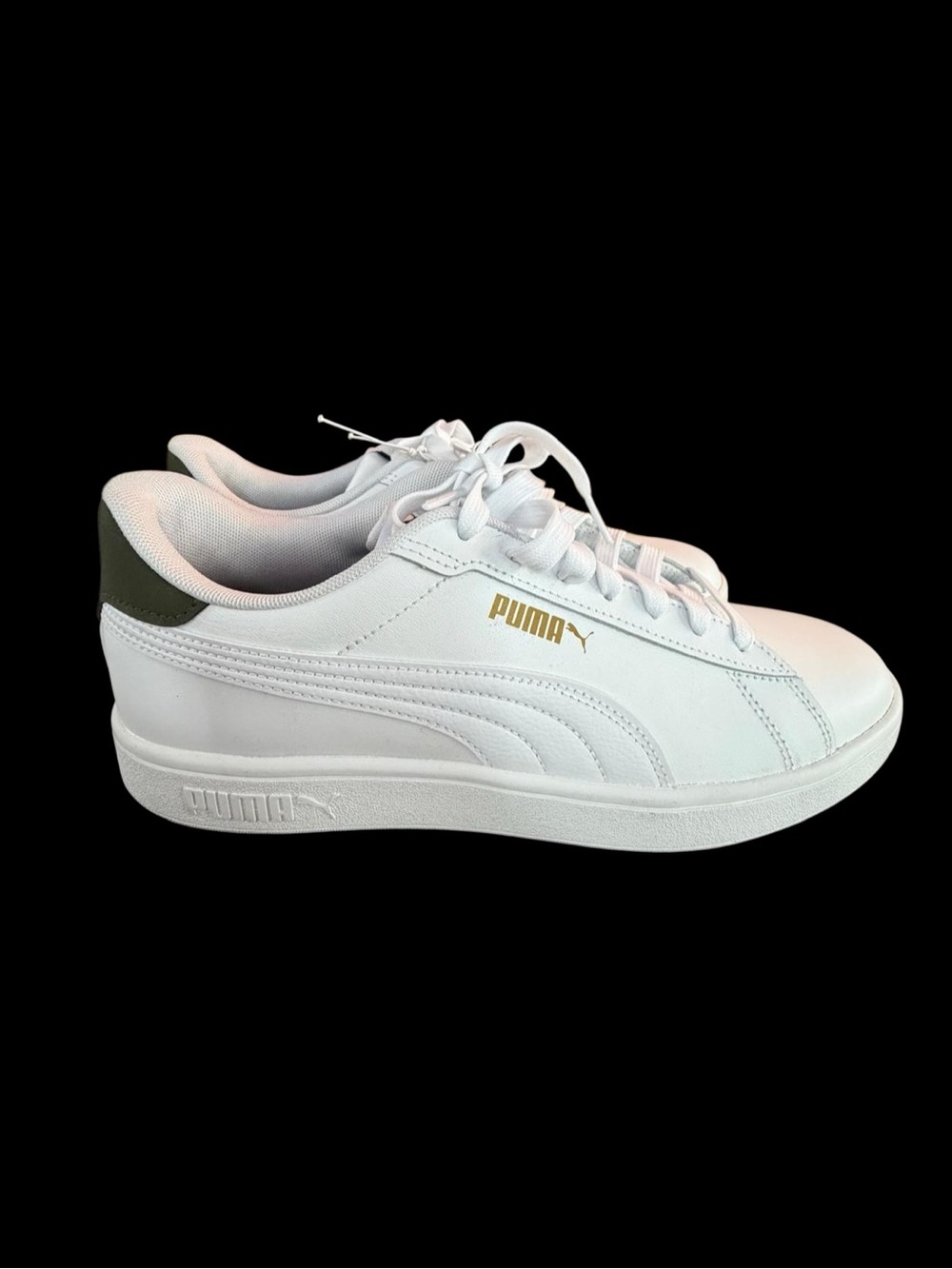 PUMA Ace Court Men’s Size 10 White Green Gold Sneakers New 406570-01